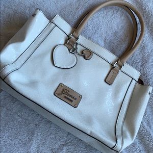 Guess White and Nude Purse